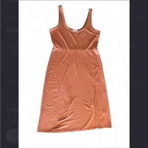 Leith Copper Sleeveless Midi Dress